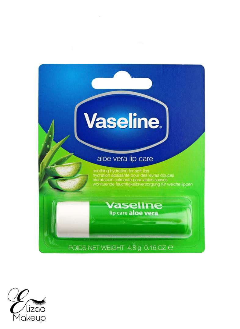 بالم لب استیکی وازلین vaseline aloe vera lip care وزن 4.8 گرم – الیزا میکاپ